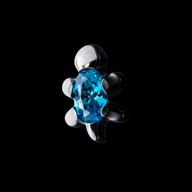 "Esme" Blue Sapphire CZ Ti.