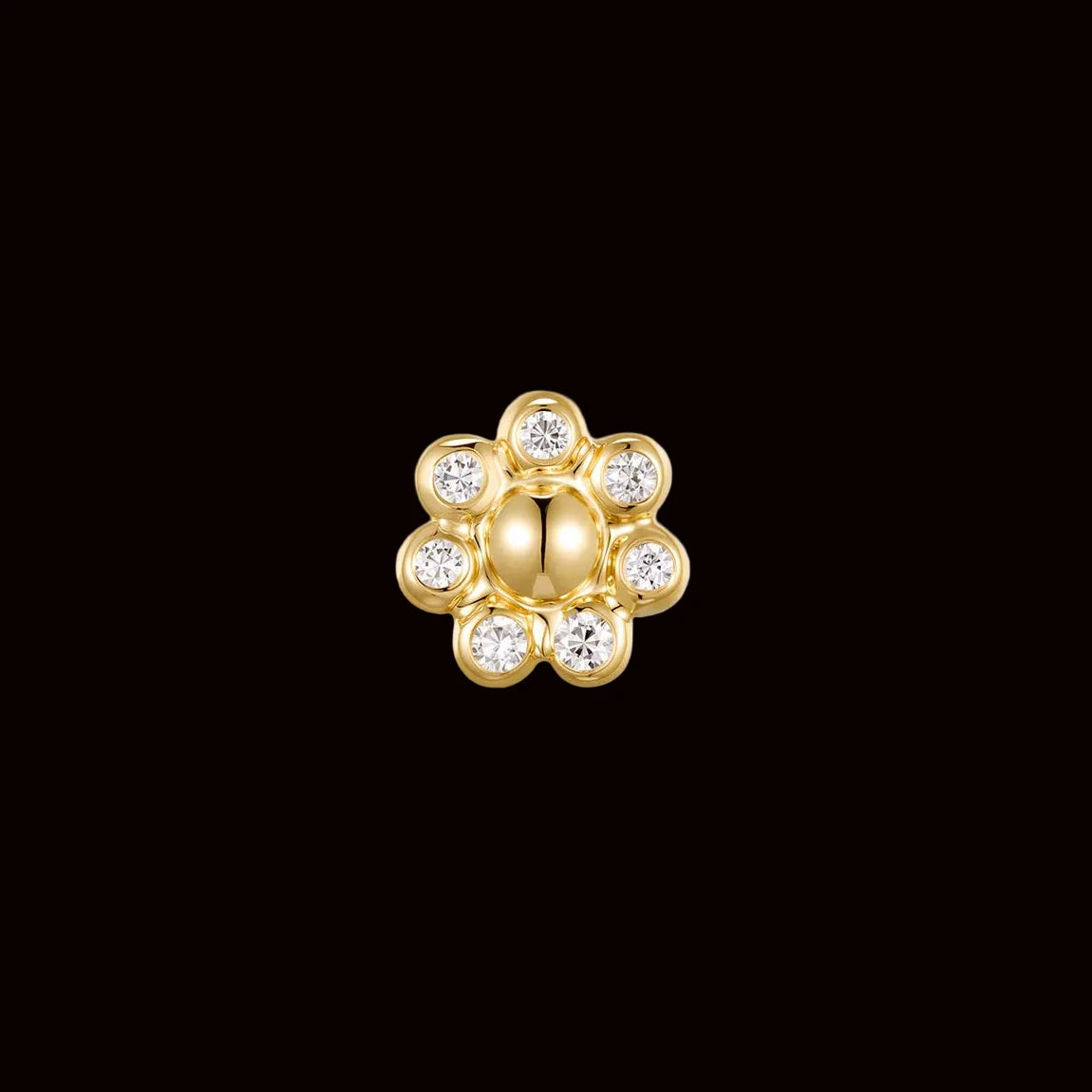 "Ezra Flower Diamond Petals" Genuine Diamond YG