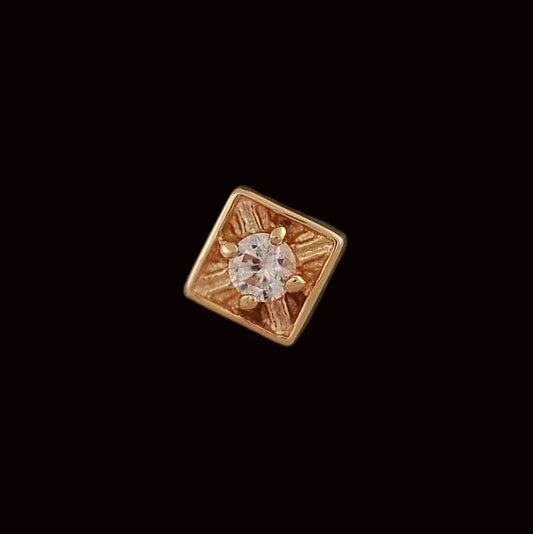 "Fancy" Genuine White Sapphire RG