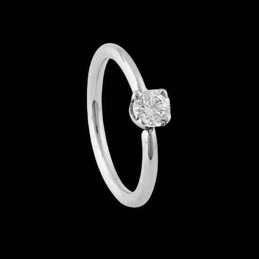 18g 5/16 CZ Fixed Gem Ring YG