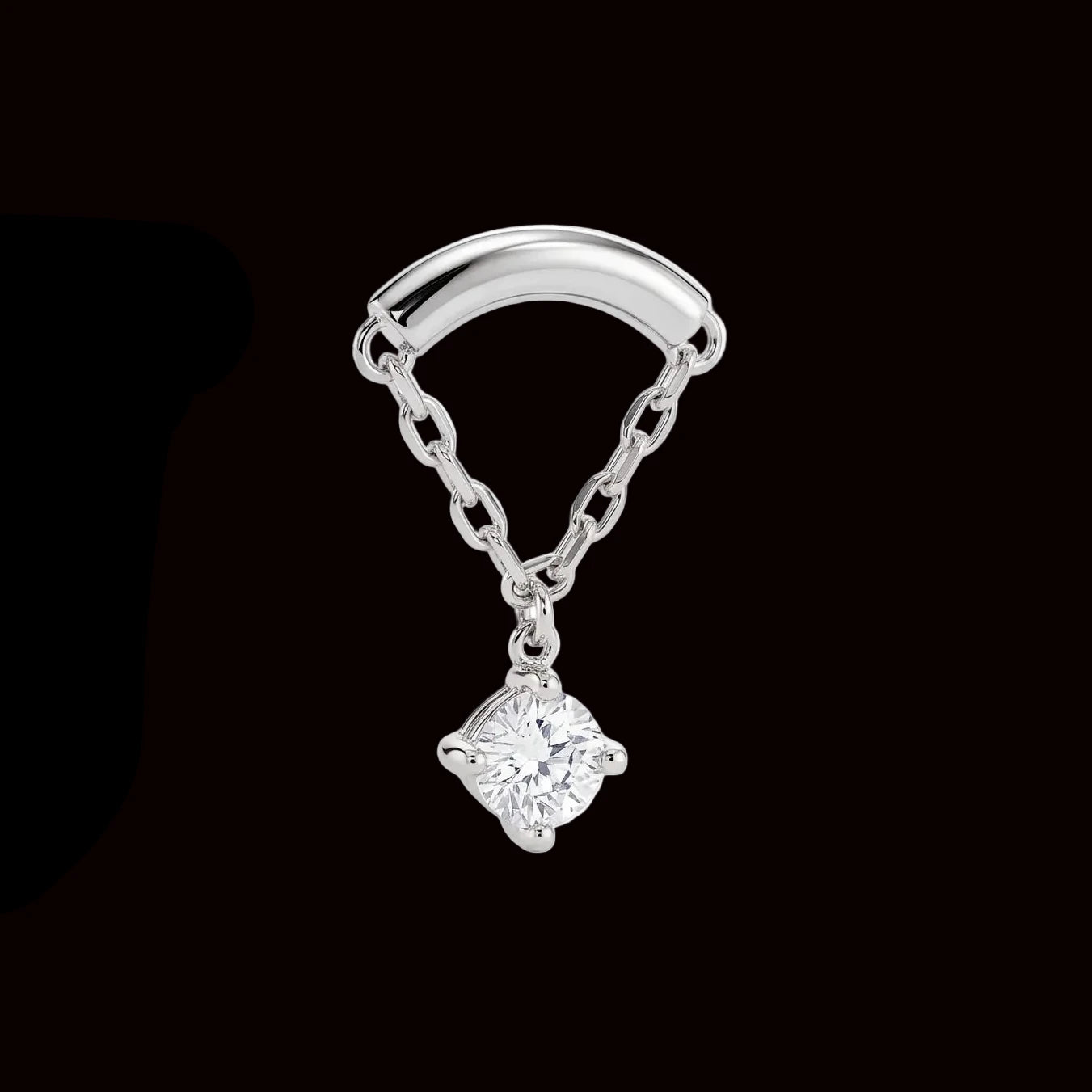 "Gemma Dangle" CZ 14k WG