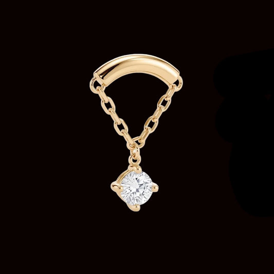 "Gemma Dangle" CZ 14k YG
