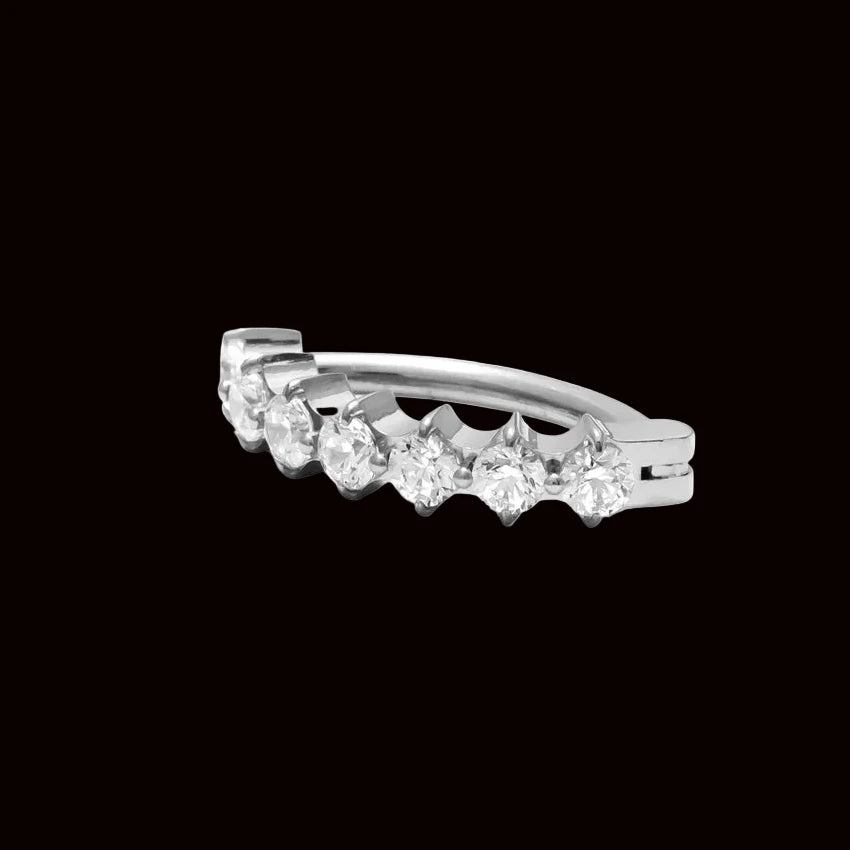 "Gemma" CZ Navel Clicker Ti.