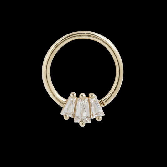 "Gemma Trois" Swarovski YG Seamring