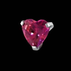 Dark Red Heart Prong Ti.