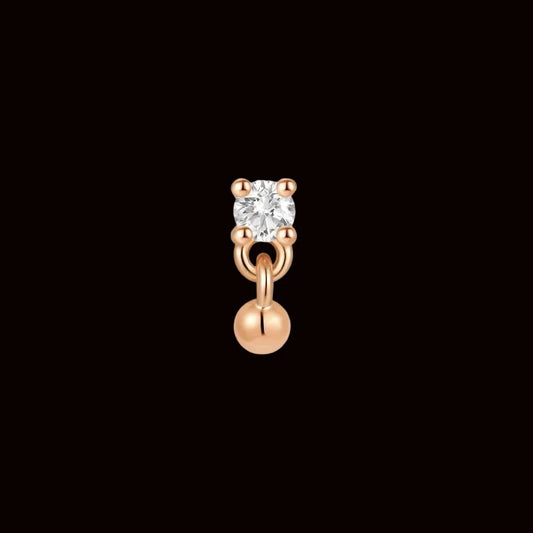 "Glint" Moissanite 14k RG