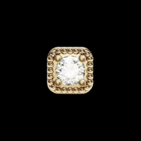 "Granule Square" Lab Diamond YG