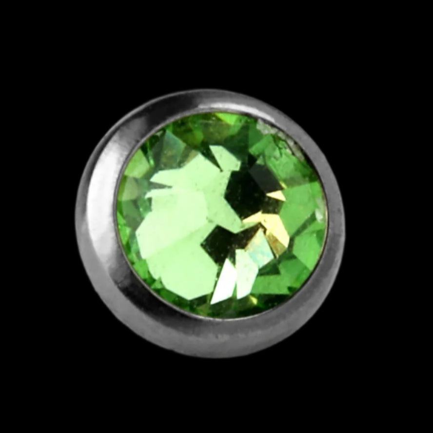 4m Green 14g Threaded Top Ti.