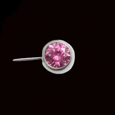 Pink Bezel Side Set Ti.