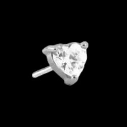 CZ Heart Prong WG