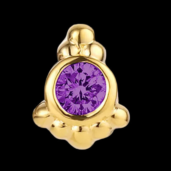 "Hermes" Genuine Amethyst YG