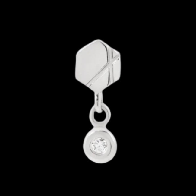 "Hex Drop" Genuine Diamond WG