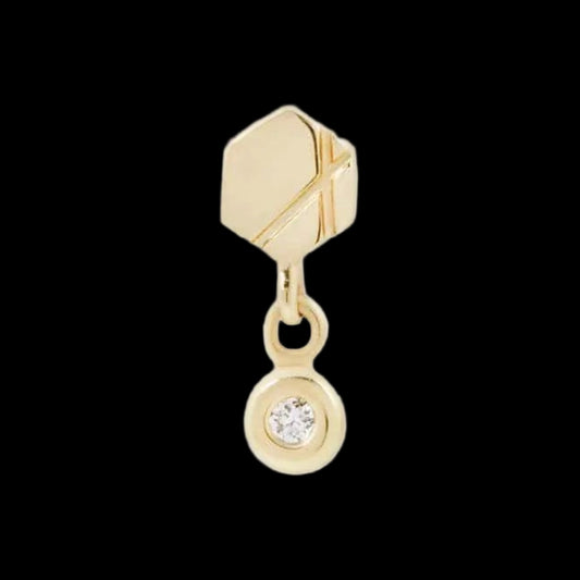 "Hex Drop" Genuine Diamond YG