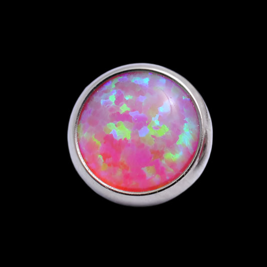 4m Hot Pink Opal 16g Threaded Top Ti