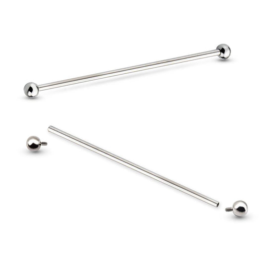 14g 1 5/16 Ti. Threaded Barbell