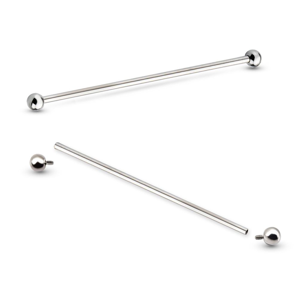 14g 1-5/16" Threadless Barbell Ti