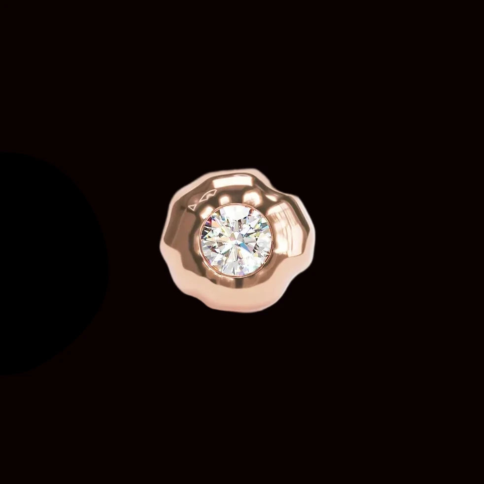 Irregular Bezel Genuine Diamond RG
