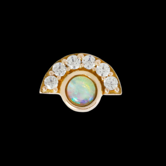 "Kahlo" White Opal/Swarovski YG