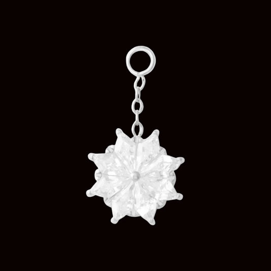 "Kite Crystal Charm" CZ Ti.