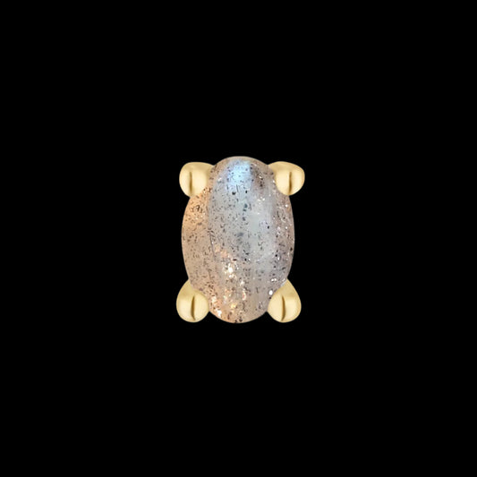 Labradorite Oval Prong YG