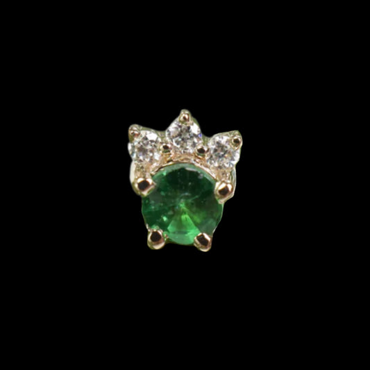 "Leia" Tsavorite/Diamonds YG