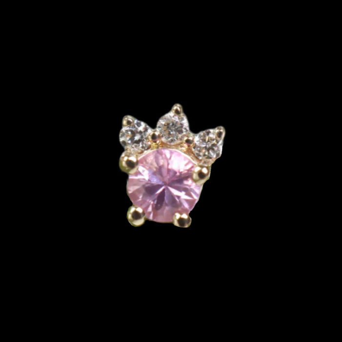 "Leia" Pink Sapphire/Diamond YG