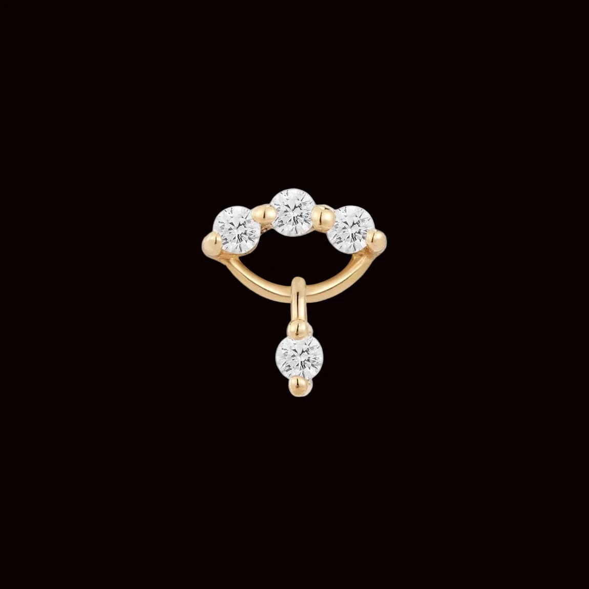 "Love Struck" CZ 14K YG