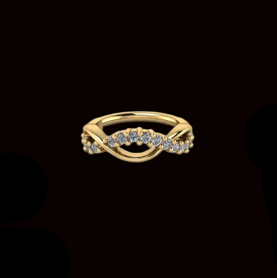 "Maeve" CZ 14k YG Clicker