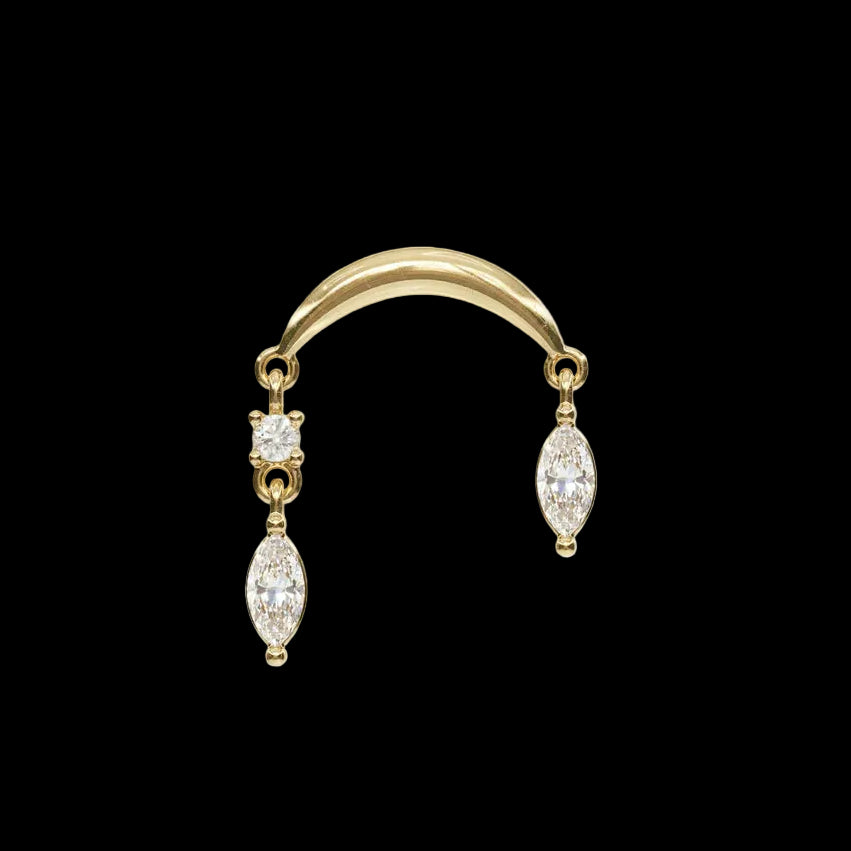 "Marquise Drop" Genuine Diamond YG