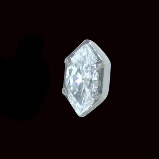 5m CZ Marquise Prong Ti.