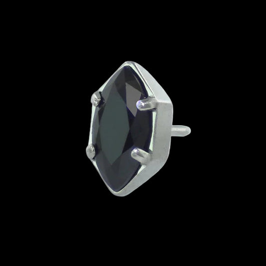 4m Black Marquise Prong Ti.