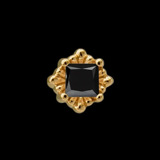 "Melange Princess" Genuine Black Diamond YG