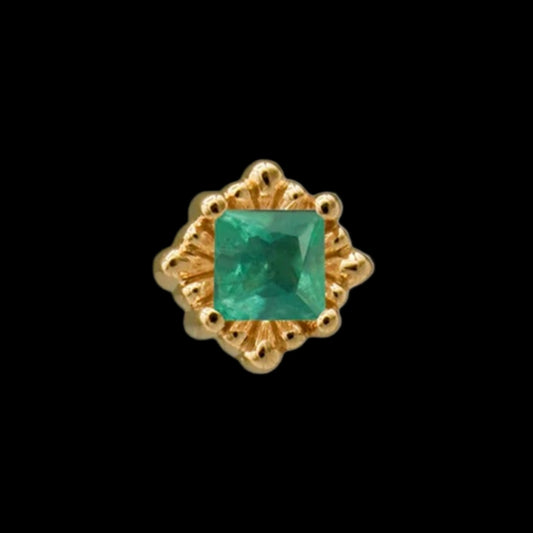 "Melange Princess" Genuine Emerald YG