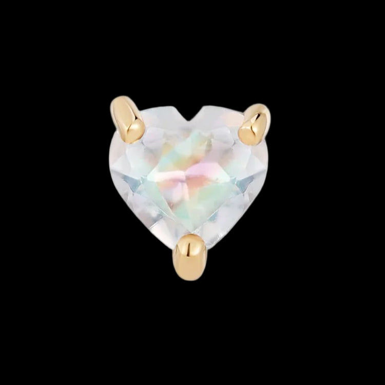 "Heart" Genuine Moonstone YG