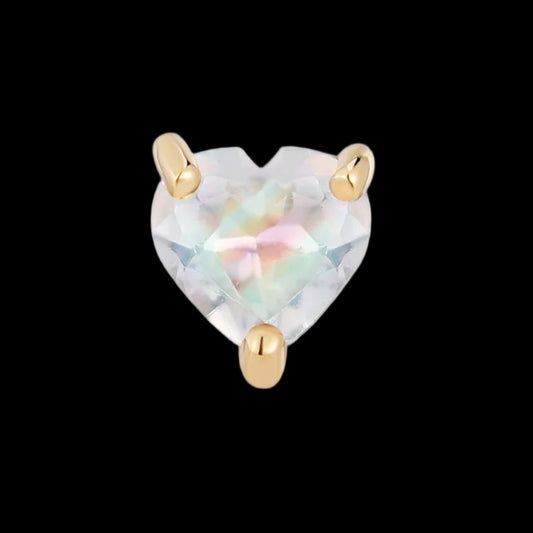 "Heart" Genuine Moonstone YG