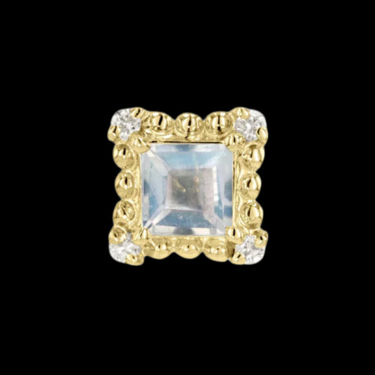 "Moonstone Princess" Genuine Moonstone/Diamonds