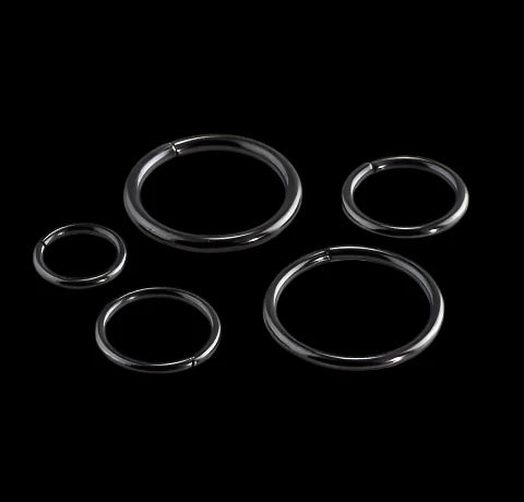 20g 3/8 Black Nio Seam Ring