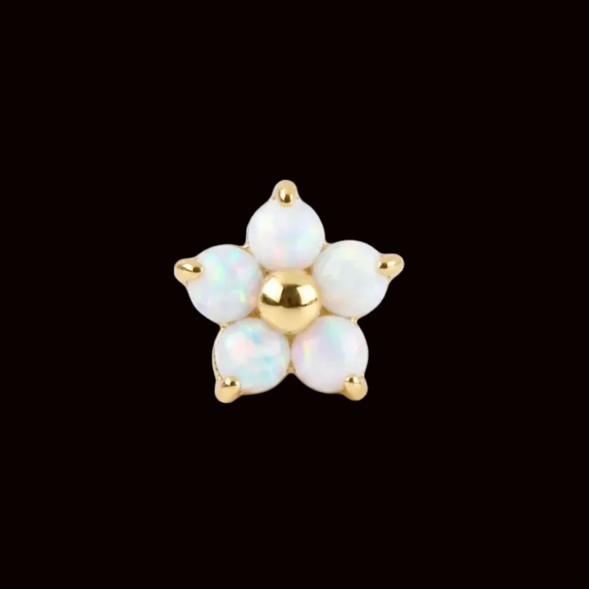 "Opal Petal Flower" 14k YG