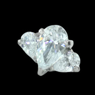 Pear Cluster Fan CZ Ti