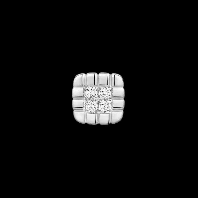 "Piccolo Square" Genuine Diamond WG