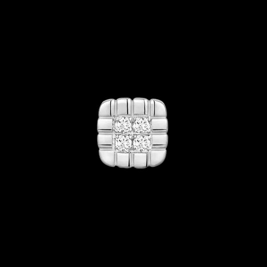 "Piccolo Square" Genuine Diamond WG