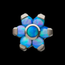 Sm Blue Opal Flower Ti.