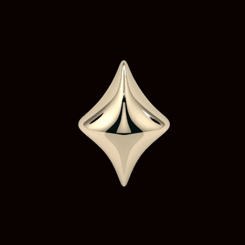 "Puffy Diamond" 14k YG