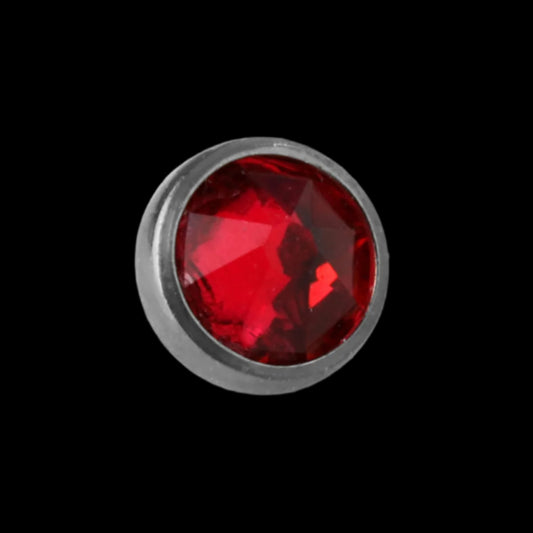 4m Red Bezel 14g Threaded Top Ti.