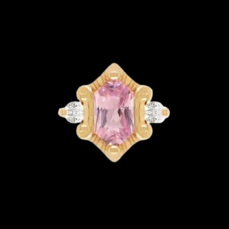 "Reyna" Pink Tourmaline/CZ YG