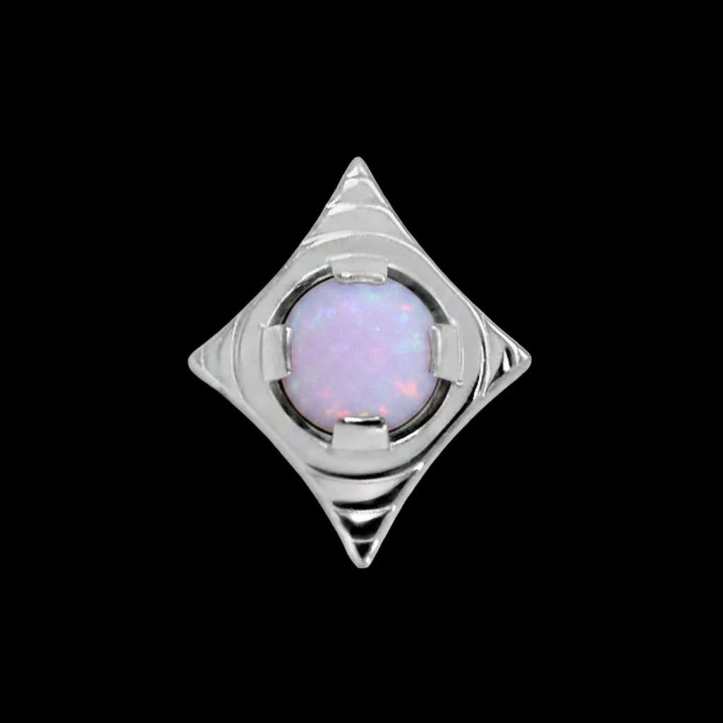 "Rhombus Cabochon" Lavender Opal Ti.