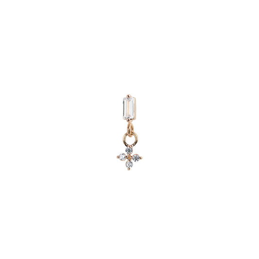 "Rosa" CZ Dangle RG