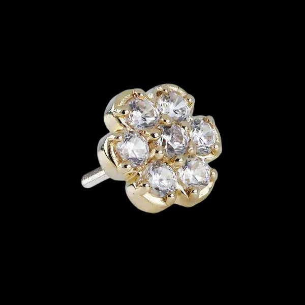 "Rounded Flower" CZ YG