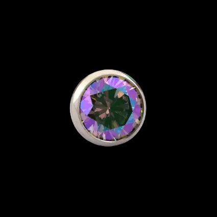 5m Paradise Shine Ball Gem 14g Threaded Top Ti.