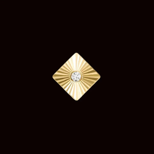 "Sloan Ray Square" Genuine Diamond YG